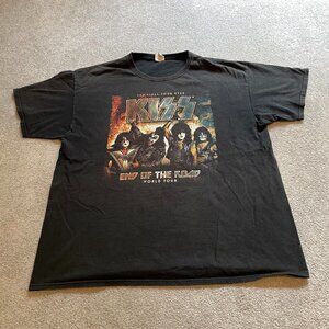 KISS End Of The Road Final Tour Shirt Mens XL Black Concert Rock Music Band READ